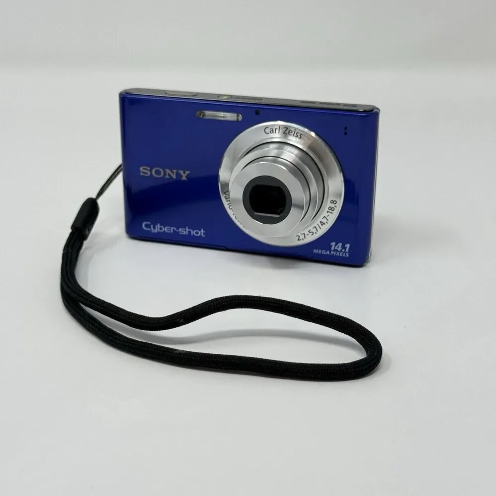 Sony Cyber Shot DSC-W330 14.1MP Electric Blue Camera Battery SD Case Tested